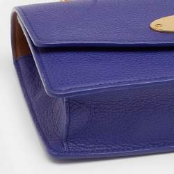 Pre Owned Mulberry Indigo Blue Leather Small Lily Chain Shoulder Bag