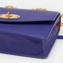 Pre Owned Mulberry Indigo Blue Leather Small Lily Chain Shoulder Bag
