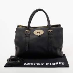 Pre Owned Mulberry Black Leather Bayswater Tote