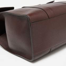 Pre Owned Mulberry Burgundy Leather Bayswater Satchel