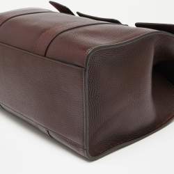Pre Owned Mulberry Burgundy Leather Bayswater Satchel