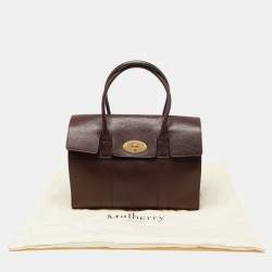 Pre Owned Mulberry Burgundy Leather Bayswater Satchel