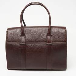 Pre Owned Mulberry Burgundy Leather Bayswater Satchel