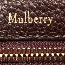 Pre Owned Mulberry Burgundy Leather Bayswater Satchel
