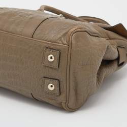 Mulberry Grey Pebbled Leather Bayswater Satchel