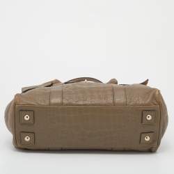 Mulberry Grey Pebbled Leather Bayswater Satchel
