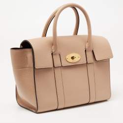 Pre Owned Mulberry Beige Leather Small Bayswater Satchel