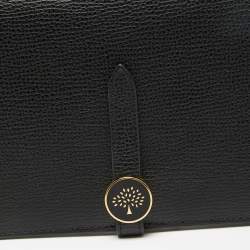 Mulberry Black Leather Tree Logo Long Wallet