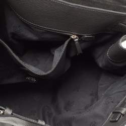 Pre Owned Mulberry Dark Grey Leather Bayswater Satchel