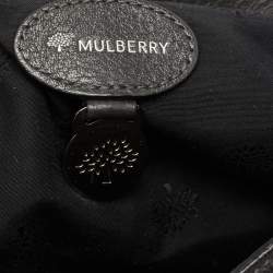 Pre Owned Mulberry Dark Grey Leather Bayswater Satchel
