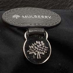 Pre Owned Mulberry Dark Grey Leather Bayswater Satchel