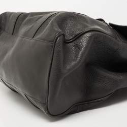 Pre Owned Mulberry Dark Grey Leather Bayswater Satchel