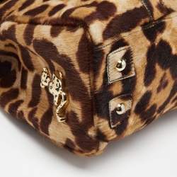 Pre Owned Mulberry Brown Leopard Print Pony Hair Bayswater Satchel