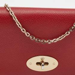 Pre Owned Mulberry Red Leather Bayswater Chain Clutch