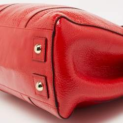Pre Owned Mulberry Red Patent Leather Bayswater Satchel