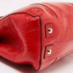 Pre Owned Mulberry Red Patent Leather Bayswater Satchel