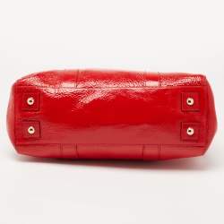 Pre Owned Mulberry Red Patent Leather Bayswater Satchel