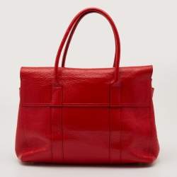 Pre Owned Mulberry Red Patent Leather Bayswater Satchel