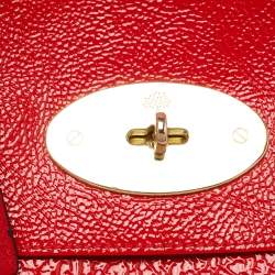Pre Owned Mulberry Red Patent Leather Bayswater Satchel