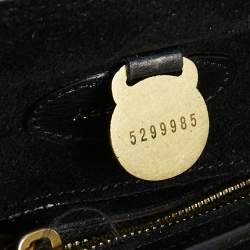 Pre Owned Mulberry Black Croc Embossed Leather Bayswater Satchel