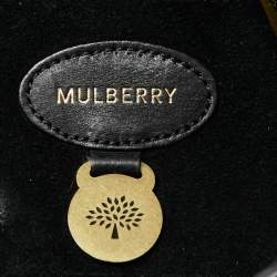 Pre Owned Mulberry Black Croc Embossed Leather Bayswater Satchel