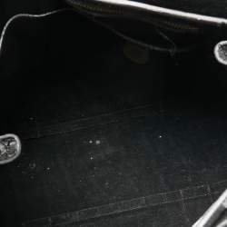 Pre Owned Mulberry Black Croc Embossed Leather Bayswater Satchel