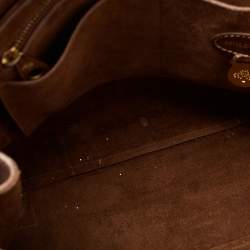 Pre Owned Mulberry Brown Croc Embossed Leather Bayswater Satchel