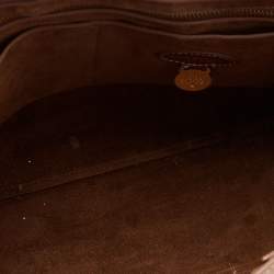 Pre Owned Mulberry Brown Croc Embossed Leather Bayswater Satchel