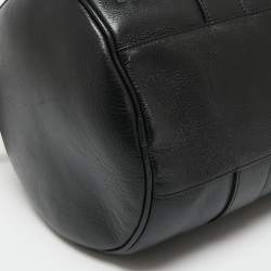 Mulberry Black Leather Round Ended Duffel Bag