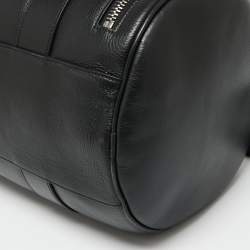 Mulberry Black Leather Round Ended Duffel Bag