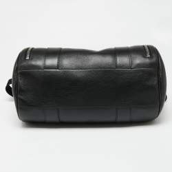 Mulberry Black Leather Round Ended Duffel Bag