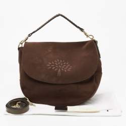 Mulberry Dark Brown Suede and Leather Effie Satchel