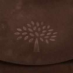 Mulberry Dark Brown Suede and Leather Effie Satchel