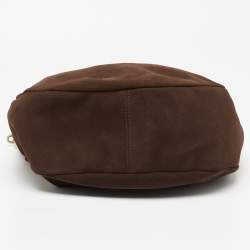 Mulberry Dark Brown Suede and Leather Effie Satchel