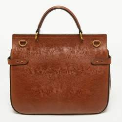 Pre Owned Mulberry Tan Leather Amberley Top Handle Bag