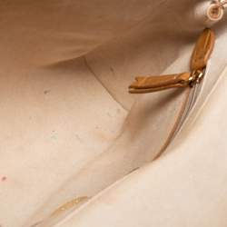 Pre Owned Mulberry Tan Croc Embossed Leather Small Lily Shoulder Bag