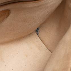 Pre Owned Mulberry Tan Croc Embossed Leather Small Lily Shoulder Bag