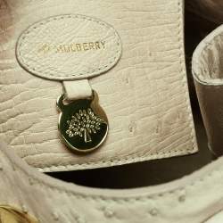 Pre Owned Mulberry Pale Green Ostrich Bayswater Satchel