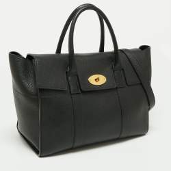 Pre Owned Mulberry Black Leather Bayswater Satchel