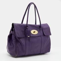 Pre Owned Mulberry Purple Leather Bayswater Satchel