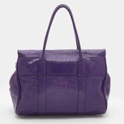 Pre Owned Mulberry Purple Leather Bayswater Satchel
