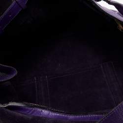 Pre Owned Mulberry Purple Leather Bayswater Satchel