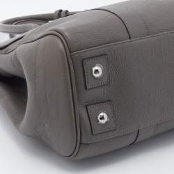 Pre Owned Mulberry Grey Grain Leather Bayswater Satchel