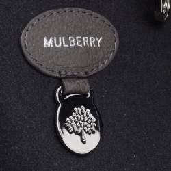 Pre Owned Mulberry Grey Grain Leather Bayswater Satchel