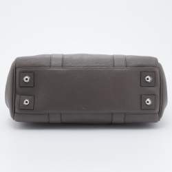 Pre Owned Mulberry Grey Grain Leather Bayswater Satchel