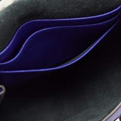 Pre Owned Mulberry Blue Leather Mini Lily Chain Crossbody Bag