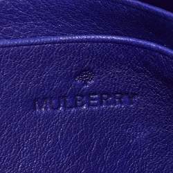 Pre Owned Mulberry Blue Leather Mini Lily Chain Crossbody Bag