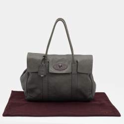 Mulberry Grey Shimmery Leather Bayswater Satchel