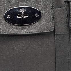 Mulberry Grey Shimmery Leather Bayswater Satchel