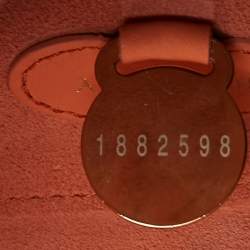 Pre Owned Mulberry Orange Ostrich And Leather Willow Tote